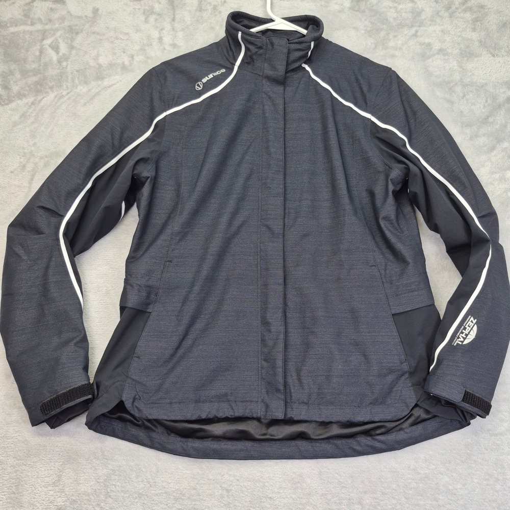 Sunice Zephal Typhoon Golf Jacket Womens Medium Gray Waterproof Stretch S42503
